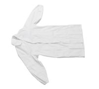 Eleage Blouse de Laboratoire à Manches Longues Blanche élégante pour Professionnels de la santé et étudiants Tissu en Coton Polyester 1 unité (Coton (manchette élastique) S)