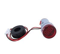 Eleage Compteur de Courant Numérique, Conception Compacte, Mesure Précise pour les Systèmes électriques, Mini Ampèremètre 220V AC, Indicateur Lumineux, 1 unité (Rouge)