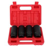 Eleage Écrou D'essieu D'entraînement Extra Long à 6 Points, 1/2 Pouces, Douille à Impact Profond pour L'entretien des Roues, Acier au Chrome Vanadium Durable, 4 Pièces