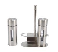 Eleage Ensemble de Salière en Acier Inoxydable, Récipients D'assaisonnement Polyvalents pour la Cuisine, Anti-empreintes Digitales, en Acier Inoxydable 304, 2 Unités