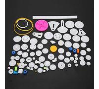 Eleage Ensemble D'engrenages en Plastique pour Bricolage, 85 Pièces, pour la Fabrication de Modèles Scientifiques, Matériau ABS Durable pour Les Projets de Jouets, Non Toxique et Facile à Utiliser