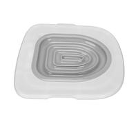 Eleage Entraîneur de Toilettes pour Chat Universel et Réutilisable pour Un Kit D'entraînement Facile aux Toilettes pour Animaux de Compagnie - Matériau ABS, 2 Coussinets Inclus (Plateau Blanc, 1