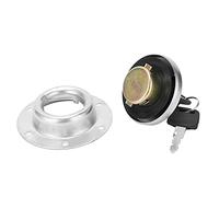 Eleage Jeu de Bouchons de Réservoir de Carburant avec Clés Haute Résistance | Matériau en acier inoxydable, traitement de polissage miroir, pour générateurs, résistant à la corrosion, protection contre