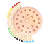 Eleage Jeu D'échecs à Mémoire de Couleur en Bois, Jouet éducatif Précoce pour Enfants pour L'entraînement à la Mémoire et à L'observation, Jeu de société de Puzzle Interactif pour Les