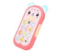 Eleage Jouet de Téléphone pour bébé pour Les Tout-Petits Téléphone de Simulation Mignon avec Effets de Musique et de Lumière Convient aux Enfants de Plus de 6 Mois Matière Plastique 1 unité ((Rouge))