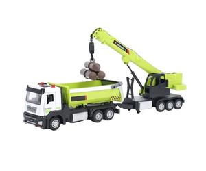 Eleage Jouet Grue en Alliage avec Camion à Benne Basculante, Taille 17 Cm | Matériau durable, jeu polyvalent, conception technique réaliste