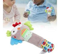 Eleage Jouet Mignon de Cloches de Main de Hochet en Peluche pour le Confort de bébé avec le Matériel Doux de Coton de PP, 15-18 Cm pour des Nourrissons (Bâton de hibou)