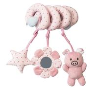 Eleage Jouets en Peluche en Spirale pour activité de Berceau de bébé, Jouet de Poussette pour bébé, Siège de Voiture Suspendu, Jouets éducatifs en Peluche (Rosa)