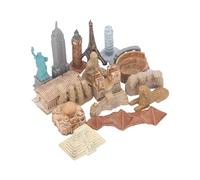 Eleage Kit de 17 Modèles de Pyramide égyptienne Antique, Mini Figurines de Monuments du Monde, Jouet éducatif Miniature pour Enfants, Apprentissage de L'histoire et Décoration de Table