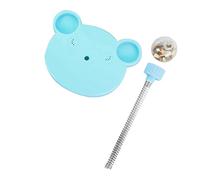 Eleage Mangeoire pour Chat Jouet en Plastique Forme d'ours Distributeur de Friandises Interactif pour Chats et Petits Chiens Conception Unique 1 unité (Bleue)