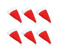 Eleage Mini Chapeaux de Père Noël, 20 Pièces, Ornements de Noël Mignons pour Décoration de Table et Artisanale, Sac Cadeau