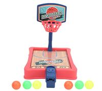 Eleage Mini Jouet de Jeu de Basket-ball pour Enfants, Ensemble de Basket-ball de Table Mignon pour L'interaction Parent-enfant, Jeu D'intérieur Amusant, Plastique écologique, 20 X 13 X 16,5 Cm (Rouge)