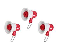 Eleage Mini Jouet Mégaphone 3 Pièces, Porte-clés Haut-Parleur de Musique Drôle pour Enfants avec Chansons Intégrées, Jeu de Rôle, Accessoire de Jeu de Simulation pour Enfants (Rouge)