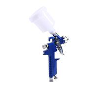Eleage Mini Pistolet de Pulvérisation d'air HVLP à Alimentation par gravité Bleue, Basse Pression pour Application de Peinture Professionnelle, Conception Ergonomique, Buse de 0.8mm, 100ml