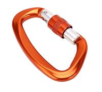 Eleage Mousqueton en D Robuste en Alliage D'aluminium avec Conception de Verrouillage pour l'escalade et Le Travail Aérien, 1 unité (Orange)