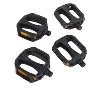 Eleage Pédales de Vélo pour Enfants avec Conception Antidérapante, Bandes de sécurité Réfléchissantes pour Une Conduite Sécurisée, Plastique Nylon Longue Durée, Convient au Filetage Américain de 12