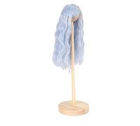 Eleage Perruque de Poupée en Soie Haute Température, Cheveux Longs Bouclés pour Poupées 1/6 de 15,5 à 17 Cm, Facile à Coiffer, Légère, 1 unité (Bleue)