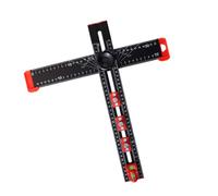 Eleage Règle de Positionnement de Perçage avec Angles Réglables | Matériau en alliage d\'aluminium, 3 curseurs réglables, niveau à bulle à double axe