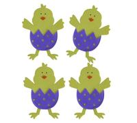 ELEAGNT Lot de 4 pochettes à outils chic pour Pâques Motif poussin