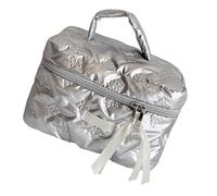 Eleagnt Trousse de maquillage avec nœuds pour femmes et filles qui aiment le rangement élégant et fonctionnel pour le maquillage des femmes, Argenté., Beauté de masse