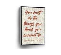 Eleanor Roosevelt Quote You Must Do the Things You Think You Cannot Do Canvas Print Dictionary Page Wall Art for Home Office School Decor(Framed,08x12inch(20x30cm))