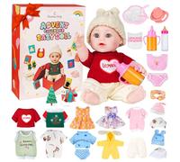 Eleanore's Diary Calendrier de l'Avent 2025 Poupée Bébé, Ensemble de Poupées Bébé 30CM avec Poupée et Vêtements et Accessoires, Jeu de Rôle Enfant 3+ Ans, Cadeau de Noël Comptant 24 Jours pour Filles