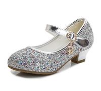 Eleasica Fille Chaussures pour Soirée Mary Jane Anniversaire | Chaussures à Talons Hauts pour Enfant Antidérapant Noël Mardi Gras Chaussures pour Déguisement Princesse Bout Fermé