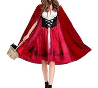 Eleasica Robe Du Petit Chaperon Rouge Femme Adulte Cosplay Halloween Du Jeu Des Loups-Garous Déguisement De Conte De Fées De Grimm, S