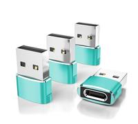 Elebase Adaptateur USB vers USB C 4 Pack,Type C Femelle to USB A Mâle Chargeur pour iPhone 16 15 14 13 12 Max SE XR,AirPods 3,iPad 10 Pro Air 4 5 Mini 6 7 2024,Samsung Galaxy S23 S22 A72 A71 A54 A53