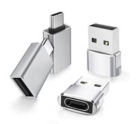 Elebase Adaptateur USB vers USB C 4 Pack,Type C Femelle vers USB A Mâle Chargeur & Thunderbolt 4 OTG Convertisseur pour MacBook,iPhone 16 15 14 13 Plus Pro Max,Samsung Galaxy S24 S23 A54,Z Fold Flip 4