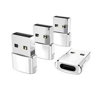 Elebase Adaptateur USB vers USB C pour Airpods 4 Pack,Type C Femelle USB A Mâle Convertisseur Chargeur pour Airpods Génération 3 2,Apple iWatch Série 10 8 9 SE,iPad Pro 11 12.9,Samsung S24 S23 A54 A53