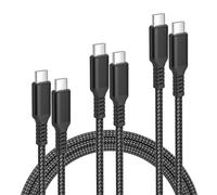 Elebase Cable Chargeur iPhone 16 0.5/1/2M 3 Pack,Câble Chargeur USB C vers Type C 60W,Cordon Charger Rapide pour Samsung Galaxy A50 A51 A52 A53 A70 A72 A73,S22 S23 S24,Z Flip Fold 5,iPad Air Mini 6
