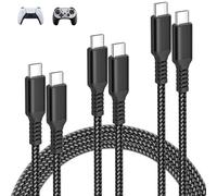 Elebase Cable Chargeur PS5 Slim Pro Manette 1M/2M/3M 3 Pack,Câble Chargeur USB C vers Type C 100W,Cordon Charger Rapide pour X Box Series X/S,Switch 2,Elite Series 2,PlayStation 5 DualSense,PS5 Pro