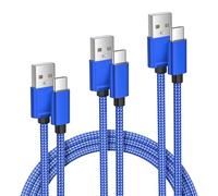 Elebase Cable Chargeur USB-A vers Type C 0.5M/1M/2M,Cordon Charger Alimentation Carplay Voiture Rapide pour USBC Generation Kindle Fire HD Paperwhite,iPad Mini Air Pro,Samsung Galaxy S24 S25,A54,A53