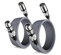 Elebase Câble de Microphone XLR Lot de 2 3M,Cordon Micro Mâle vers Femelle