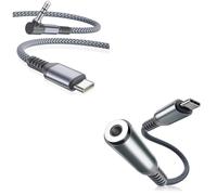 Elebase iPhone 16 16e 17 Aux Câble 1.2M,USB C Aux Câble,Type C to 90 degrés 3.5MM Jack Audio Auxiliaire Cord pour Car et iPhone 16 16e 17 Aux Adaptateur,USB C vers 3.5mm Audio Convertisseur