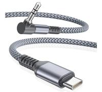Elebase iPhone 17e Aux Câble 1.8M,USB C to 90 degrés 3.5MM Jack Adaptateur