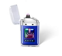 EleBikk Briquet électronique, Briquet Rechargeable Type-C, Bri-Quet à Arc électrique Double, Affichage de Puissance LED, Plasma à Double Arc Coupe-Vent, Compact et Facile à Transporter