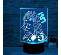 EleBikk Veilleuse 3D, Veilleuse 3d Illusion Led, 3d Lampe TS pour Enfants, Télécommande 16 Couleurs Changeantes avec Interrupteur Tactile, Lumière de Nuit Stéréoscopique Variable pour éclairer Votre