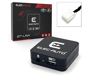 ELEC-AUTO Interface Bluetooth et Auxiliaire Compatible avec Toyota | Kit Mains Libres Streaming Audio avec Micro | Chargeur Smartphone | Boitier encastrable Invisible
