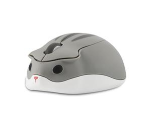 elec-Space Souris sans Fil en Forme de Hamster de Dessin animé, Portable de Voyage, 2,4 GHz, 1200 DPI, Souris Optique sans Fil avec récepteur USB, Souris compacte et silencieuse pour Ordinateur Porta