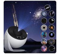 Elec3 Projecteur d'étoiles, projecteur de planétarium pour Chambre à Coucher, veilleuse Galaxie Ultra Claire avec 12 disques Galaxies remplaçables 4K remplaçables, Rotation à 360 degrés, lumière du