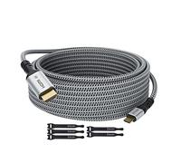 Elecan Câble USB C vers HDMI 0,9 m, 4K @ 60 Hz HDR, tressé en plaqué or, haute vitesse USB 3.1 Type-C vers HDMI 2.0, cordon Thunderbolt 3/4, compatible avec Galaxy MacBook Pro/Air, iPad Pro, Surface, Dell HP avec 5 attaches