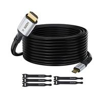 Elecan Câble USB C vers HDMI 15,2 m, 4K @ 60 Hz HDR, double puces plaquées or, haute vitesse, USB 3.1 Type-C vers HDMI 2.0, Thunderbolt 3/4, compatible Galaxy MacBook Pro/Air, iPad Pro, Surface Dell