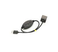 Elecbee Adaptateur de combiné téléphonique USB vers RJ9 femelle 0,5 M, Câble de Conversion D'interface Casque Crystal Head vers Interface USB avec Volume Réglable et Sourdine