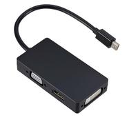 Elecbee Câble adaptateur 3 en 1 Mini DisplayPort DP vers HDMI VGA DVI pour MacBook Air Pro pour Microsoft Surface Pro