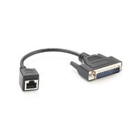 Elecbee Câble RJ45 Femelle vers DB25 Mâle null Modem,DB25 25 Broches Connecteur Série Mâle vers RJ45 Femelle Câble Réseau pour la Lumière Laser,ordinateurs de bureau, etc（0.3meter）