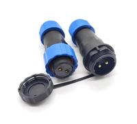 Elecbee Connecteur Aviation 2 Pin Série SP21, IP68 Étanche Fiche Femelle Prise Mâle, Connecteur Femelle Circulaire Étanche à et Connecteur de Prise Mâle Type en Ligne