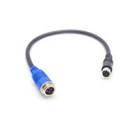 Elecbee Connecteur Électrique MINI DIN 6 Broches vers GX12 4 Broches Droit Mâle Câble D'injection,Câble D'extension DIN 6 Broches Mâle vers Mâle 22 AWG PVC 300 mm pour Appareils Audio Numériques