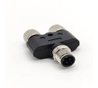 ELECBEE Connecteur en Y M12 4 broches mâle vers femelle A code non shiled adaptateur étanche femelle vers mâle 4 broches M12 connecteur étanche